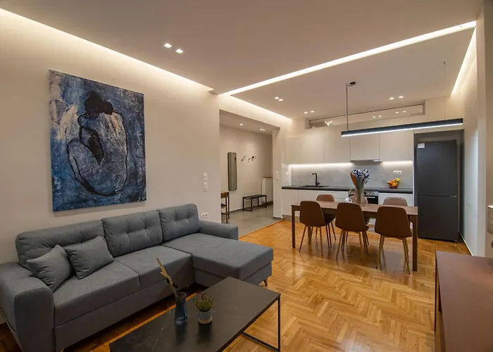 Vibrant Pagrati 2-Bd Retreat With Elegant-Modern Style